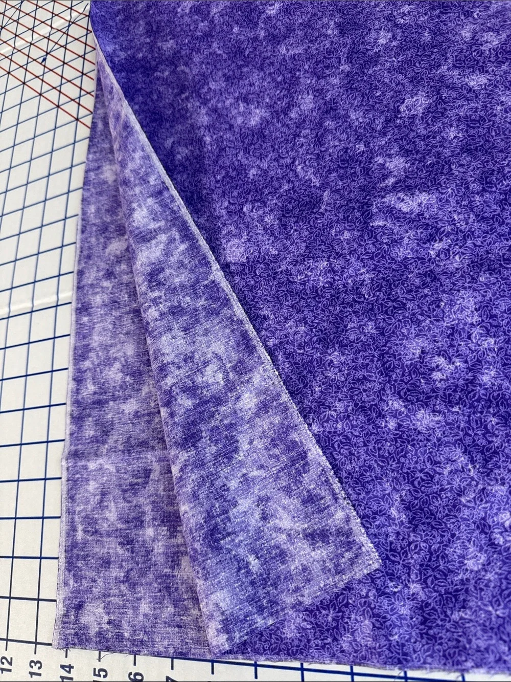 Vintage Purple Tonal Floral Quilting Cotton Fabric 2 Yards x 44